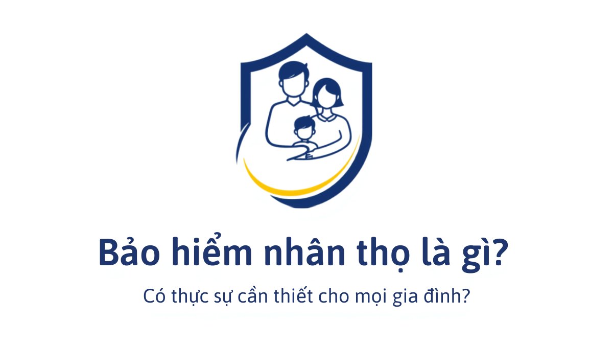 Minh họa gia đình được bảo vệ bởi biểu tượng khiên, tượng trưng cho bảo hiểm nhân thọ bảo vệ tài chính gia đình