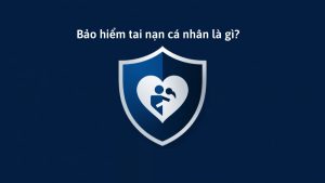Khiên bảo vệ với biểu tượng trái tim và người, minh họa bảo hiểm tai nạn cá nhân so với bảo hiểm sức khỏe và nhân thọ