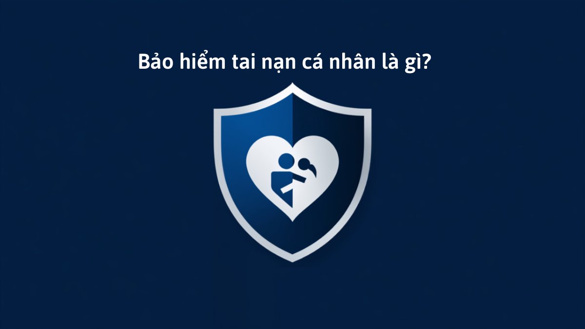 Khiên bảo vệ với biểu tượng trái tim và người, minh họa bảo hiểm tai nạn cá nhân so với bảo hiểm sức khỏe và nhân thọ