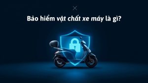 Xe máy tay ga được bảo vệ bởi khiên và ổ khóa an toàn, minh họa cho bảo hiểm vật chất xe máy