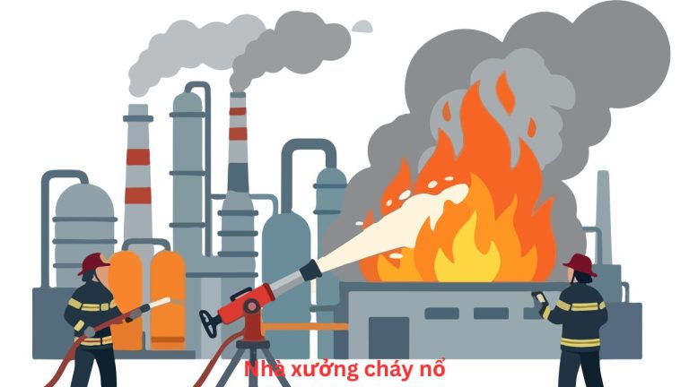 nha xuong chay no