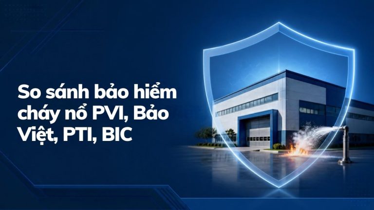 Nhà xưởng được bảo vệ bởi khiên bảo hiểm cháy nổ, minh họa so sánh bảo hiểm cháy nổ PVI, Bảo Việt, PTI, BIC