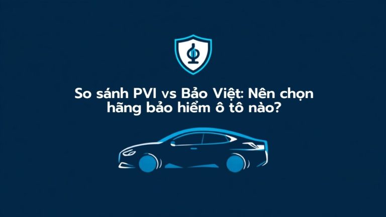 Minh họa ô tô và biểu tượng khiên bảo vệ tượng trưng cho so sánh bảo hiểm ô tô PVI và Bảo Việt