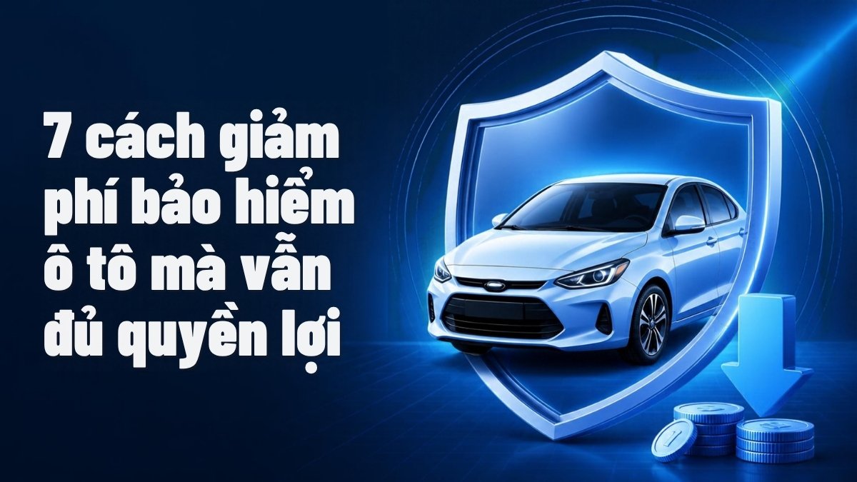 Ảnh minh họa ô tô được bảo vệ bởi chiếc khiên kèm mũi tên giảm và đồng xu tiết kiệm – 7 cách giảm phí bảo hiểm ô tô mà vẫn đủ quyền lợi